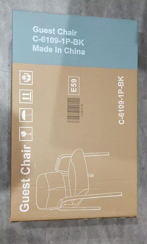 Sweetcrispy Office Guest Chair, Leather Stationary Waiting Room Chairs No Wheels with Padded Arms for Elderly Desk Conference Room Lobby Table Side Salon in Saudi Arabia