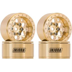 INJORA 1.0 Brass Beadlock Wheel -4.7mm Offset Rim for TRX4M Ascent18 SCX24 FCX24 1/24 1/18 RC Upgrade