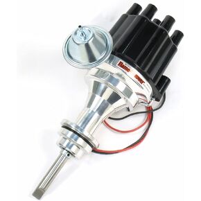 Pertronix D141700 Flame-Thrower Plug and Play Vacuum Advance Black Cap Billet Electronic Distributor with Ignitor II Technology for Chrysler/Dodge/Plymouth 273-360