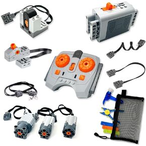 10-in-1 Motor Kit Compatible with Lego Technic, Motor Set with Powerful Motors, Advanced Control Functionality, Ultimate Compatibility, with Building Block Tool Kit