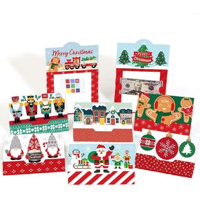Big Dot of Happiness Merry Christmas Cards - Assorted Holiday Money and Gift Card Holders - Set of 8 in Saudi Arabia