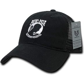 Rapiddominance Powmia Relaxed Trucker Caps, Black