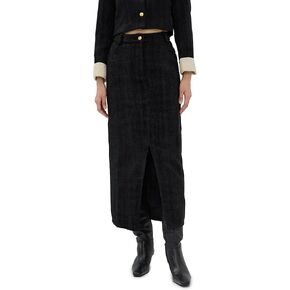 MOON RIVER Women's H Line Midi Skirt