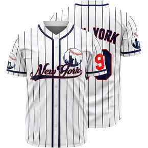 Men's 99 Baseball Jersey Shirts Hip Hop Button Down for Party Xmas Stitched