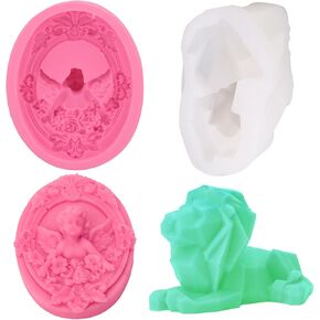 2 Pcs Silicone Molds Craft Mold for Resin,Soap Candle Making Soap Mold Silicone Mold Candle Mold,Resin Mold 3D Silicone Mold