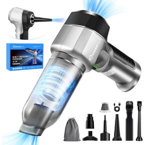 Mini Vacuum Cleaner, 3 in 1 Car Vacuum Cleaner High Power, 15000PA Powerful Suction, Air Duster, 7500mAh, Dual Filter,Adjustable Small Vaccum Portable Cordless for Cars,Desktop,Home