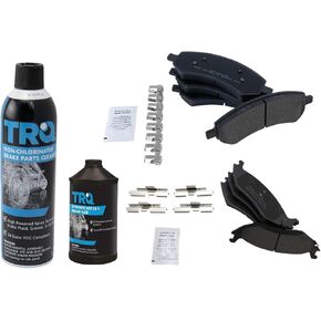 TRQ Front & Rear Brake Pads Semi-Metallic Compatible with 2007-2009 Chrysler Aspen Dodge Durango 2006-2010 Ram 1500 2011-2018 Ram 1500