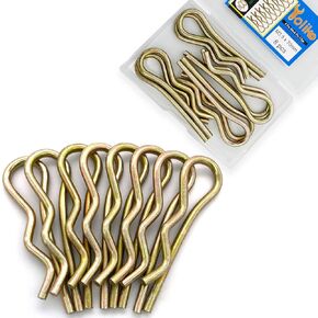 10 Pcs Heavy Duty Hitch Pins Clip R Clips Spring Retaining Wire Hair Pins Cotter Pin Strong Spring Rubber-Coated Grip R Clip for Trailer Tractors Mower Carts Truck Pin Clip M3x60mm