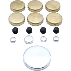15 PCS/Set Freeze Plug Kit Brass Expansion Plug Kit MPE-108BR Compatible with Ford Small Block Windsor Engines 255ci 260ci 289ci 302ci 351ci 1962-2001