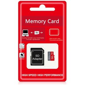 64GB TF Memory Card, Class 10 UHS-I Ultra High Speed SD TF Card with Adapter