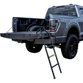 Traxions New Tailgate Ladder XL for All Trucks Including Lifted Trucks up to 50" Tailgate with articulating Patent Pending Frame for Uneven Ground.