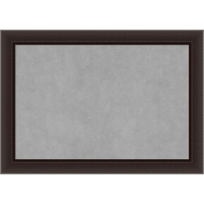 Amanti Art Framed Magnetic Board (28 x 20) Romano Espresso Narrow Magnet Board, Medium Magnetic Bulletin Board for Office Decor, Mudroom, Kitchen or Organization Drop Zone from WI, USA