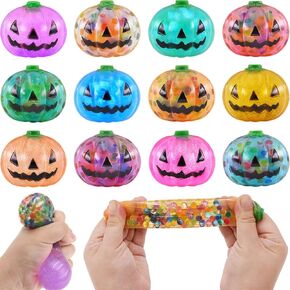 12 Pack Halloween Pumpkins Stress Balls Fidget Toys Squishy Squeeze Ball Toys for Halloween Party Favors Halloween Treat Bags Gifts in Saudi Arabia