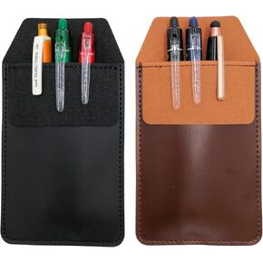 Pocket Pen Protector for Shirt, Leather Pocket Pen Holder Organizer Pouch for Lab Coats for Pen Leaks, Pen Sleeve Pouch