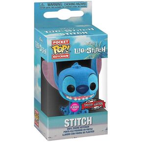 Funko Pocket Pop! Keychain - Lilo & Stitch: Stitch Flocked Exclusive Vinyl Key Chain