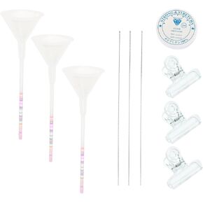 3 Piece Beaded Funnel， Beading Tool kit for Clay Beads with Beaded Funnel, Beading Needle, Clip, Thread, Beading Tools for Making Jewelry