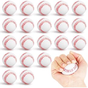 Hxezoc Mini Football Stress Balls 20 Packs Football Foam Sports Balls Small Squeeze Anxiety Bulk Toy Ball for Kids Football Birthday Party, School Carnival Party Supplies
