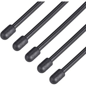 uxcell RC Antenna Tube with Cap for RC Boat, Plastic Black 5pcs