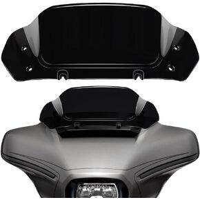 8" Wave Windshield Windscreen Wind Splitter fits for Harley Davidson CVO Street Glide FLHXSE 2023-2024, Street Glide FLHX 2024-up (Black)