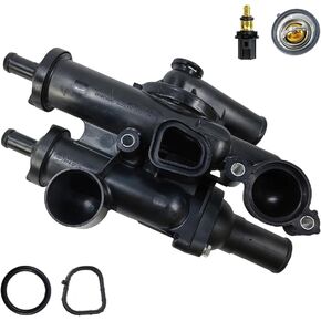 Thermostat Housing Assembly Kit with Sensor | Fit for Chrysler 200 Sebring, Dodge Avenger Caliber Journey, Jeep Compass Patriot | OE# 68003582AB 902-319 4884571AB 55111016AD