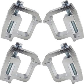 iFJF Mounting Clamps Truck Caps Camper Shell Clamps Replacement for Chevy Silverado Sierra Dodge Ram 1500 2500 3500 F150 F250 Titan Tundra 4 Pack Silver