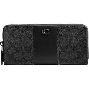 COACH Women's Slim Accordion Zip, V5/Charcoal Black in Kuwait
