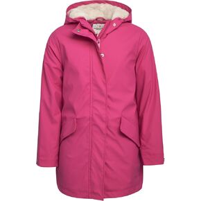 URBAN REPUBLIC Girls Rain Jacket - Full Zip Sherpa Fur Lined Waterproof Girls Rain Coat and Windbreaker Rain Jacket (7-16)