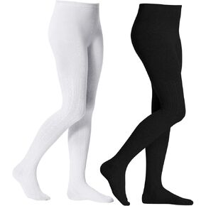 Century Star Girls Tights Winter Warm Leggings for Girls Stockings Toddler Dance Ballet Tights Cable Knit Cotton Pantyhose