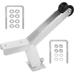 Boat Trailer Winch Post with Trailer Roller Compatible with 3" W X 4" H Boat Trailer Tongue Stands, Height Adjustable Boat Winch Mounts, Boat Trailer Winch Stand