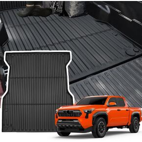 KUST Truck Bed Mat for Toyota Tacoma 2024 2025, 5FT Bed Liner All Weather Protection, Tacoma Accessories TPE Truck Mat Heavy Duty Non-Slip
