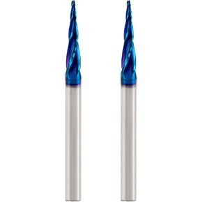 لقم توجيه CNC 1/4 عرقوب لولبية كروية أنف 2D و3D لقم نحت 5.4 درجة زاوية مدببة طرف كروي R0.8 1/4 "عرقوب 3" OVL لنقش نحت الخشب in Kuwait