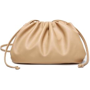 Huralona أنيق مطوي جلد نباتي مخلب محفظة سوبر لينة سحابة زلابية حقيبة صغيرة للنساء بولي PU حقيبة يد محفظة مسائية in Kuwait