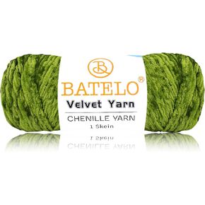 1 Skeins Velvet Yarn Soft Chenille Blanket Yarn Fluffy Yarn for Crocheting Knitting Blankets/Doll/Carpet 200g/7.05oz 290m/317.1yd Purple Yarn