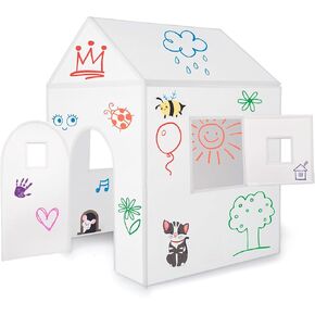 The Washable Playhouse for Kids - Paint Again and Again - ImagiNew Playhome with Working Door and Windows Indoor & Outdoor Backyard - Toddlers Art & Craft playset Outside Activity Play House Toys