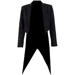 Womens Magician Tailcoat Zatana Cosplay Jacket Tuxedo Black Coats Costume
