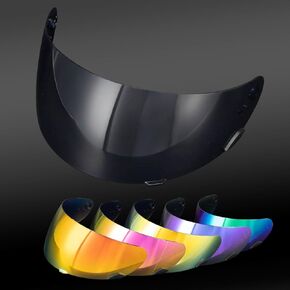 psler Qualifier Visor- Qualifier Helmet Visor Motorcycle Face Shield Accessories Replacement for Bell Qualifier/Star/Vortex/RS-1/Revolver,Silver-Mirror