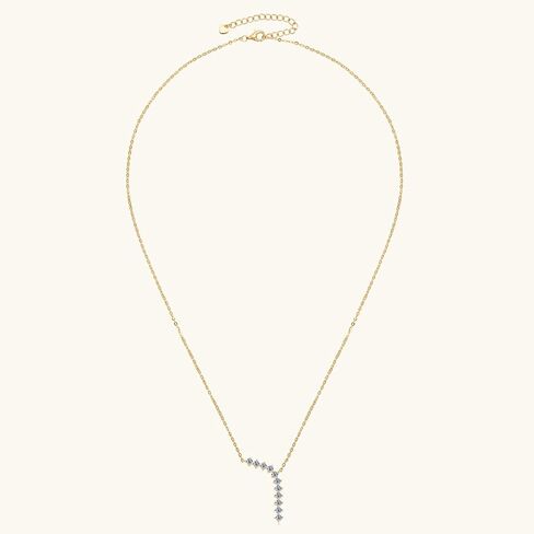 Moissanite Pendant Necklace, 1.1cttw D Color Lab Created Diamond 18K Gold Plated Sterling Silver Y Necklace for Women Wife Birthday Wedding Valentines Day Gifts in Saudi Arabia