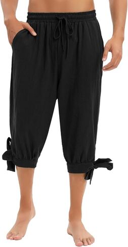 Century Star Renaissance Costume Men's Pirate Pants Pirate Shorts Medieval Ren Faire Viking NavigatorAnkle Banded Trousers in Saudi Arabia