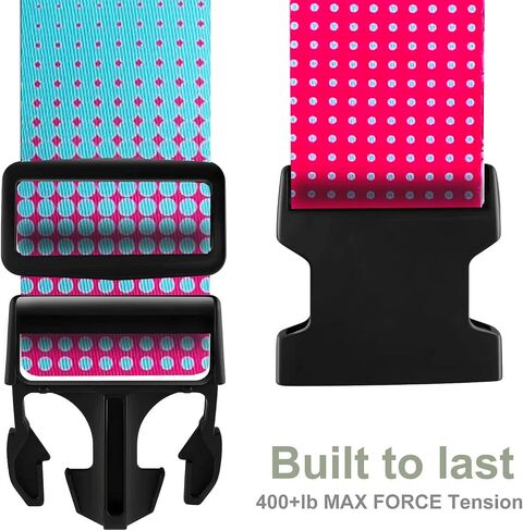 Luggage Straps for Suitcases TSA Approved Easy Pack Organized Suitcase Strap, Luggage Strap, Luggage Belt Strap, Bag Straps for Luggage. Buckle Straps Travel Accessories (Gradient Dot) in Saudi Arabia