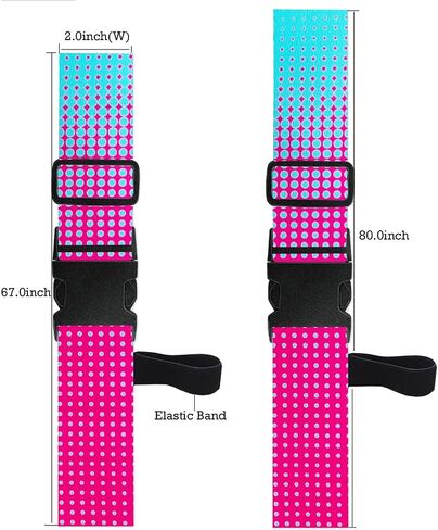 Luggage Straps for Suitcases TSA Approved Easy Pack Organized Suitcase Strap, Luggage Strap, Luggage Belt Strap, Bag Straps for Luggage. Buckle Straps Travel Accessories (Gradient Dot) in Saudi Arabia