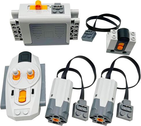 Motor Kit Compatible with Lego: Power Functions Technic Remote Control Set with Battery Box Engine Parts Motor Controller Steering Servo Motor Building Block Motor Gears Starter (5 in 1 Set) in Saudi Arabia