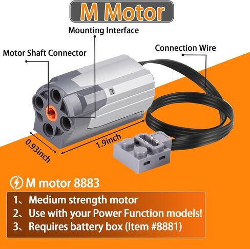 Motor Kit Compatible with Lego: Power Functions Technic Remote Control Set with Battery Box Engine Parts Motor Controller Steering Servo Motor Building Block Motor Gears Starter (5 in 1 Set) in Saudi Arabia