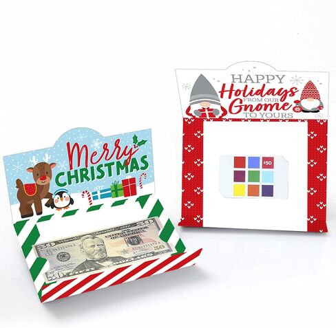 Big Dot of Happiness Merry Christmas Cards - Assorted Holiday Money and Gift Card Holders - Set of 8 in Saudi Arabia