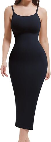 Shapewear Slip Dress for Women, Full Slip Under Dress Tummy Control Body Shaper Long Cami Dress Slimming in Kuwait