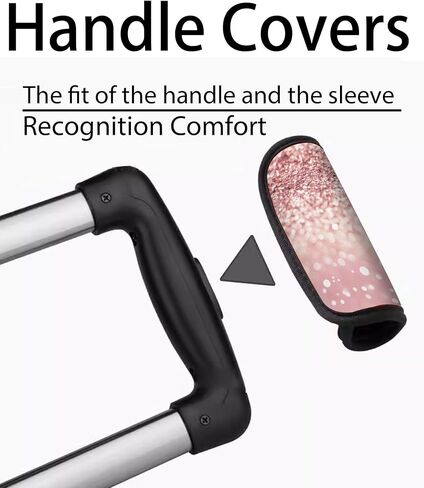 2 Pack Luggage Handle Wrap Travel Tags - Set of Luggage Tags for Suitcases, Identifiers, Marker, and Handle Covers - Cruise Accessories and Travel Gifts（Pink in Saudi Arabia