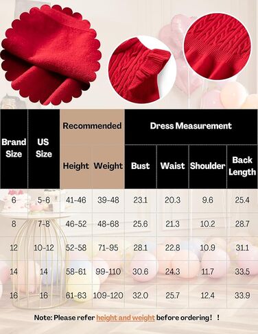 Arshiner Girls Sweater Dress Fall Winter Lantern Long Sleeve Cable Knit Pullover Midi Dresses in Kuwait