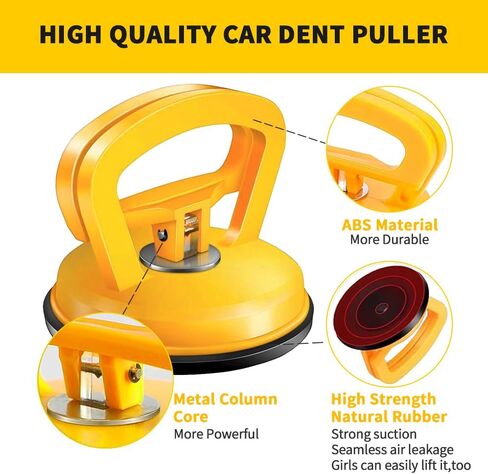Dent Puller, Car Dent Puller Kit, 3 Pack Car Dent Puller Handle Lifter, Dent Remover Tool for Car Dent Repair, Suction Cup Dent Puller and No Paint Dent Repair Kit for Car Body Dent. (3Pcs Green) in Kuwait