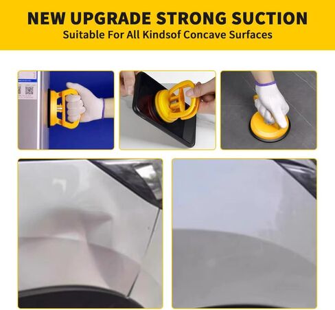 Dent Puller, Car Dent Puller Kit, 3 Pack Car Dent Puller Handle Lifter, Dent Remover Tool for Car Dent Repair, Suction Cup Dent Puller and No Paint Dent Repair Kit for Car Body Dent. (3Pcs Green) in Kuwait