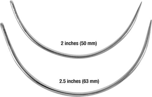 SINGER Curved Quilting Needles Set - Rust-Resistant Nickel-Plated Steel, 2" & 2.5" Hand Sewing Needles for Upholstery, Quilting & Crafts, 4pc in Saudi Arabia