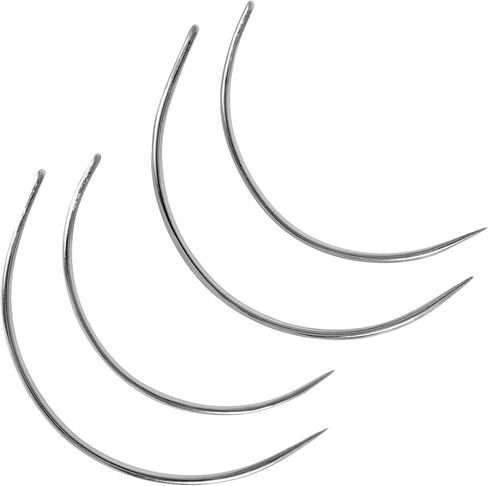 SINGER Curved Quilting Needles Set - Rust-Resistant Nickel-Plated Steel, 2" & 2.5" Hand Sewing Needles for Upholstery, Quilting & Crafts, 4pc in Saudi Arabia